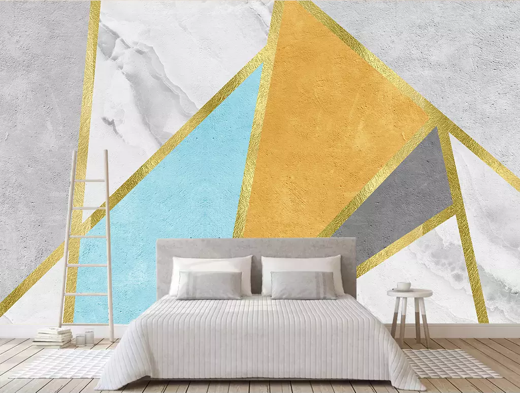3D Yellow Marble WG1270 Wall Murals