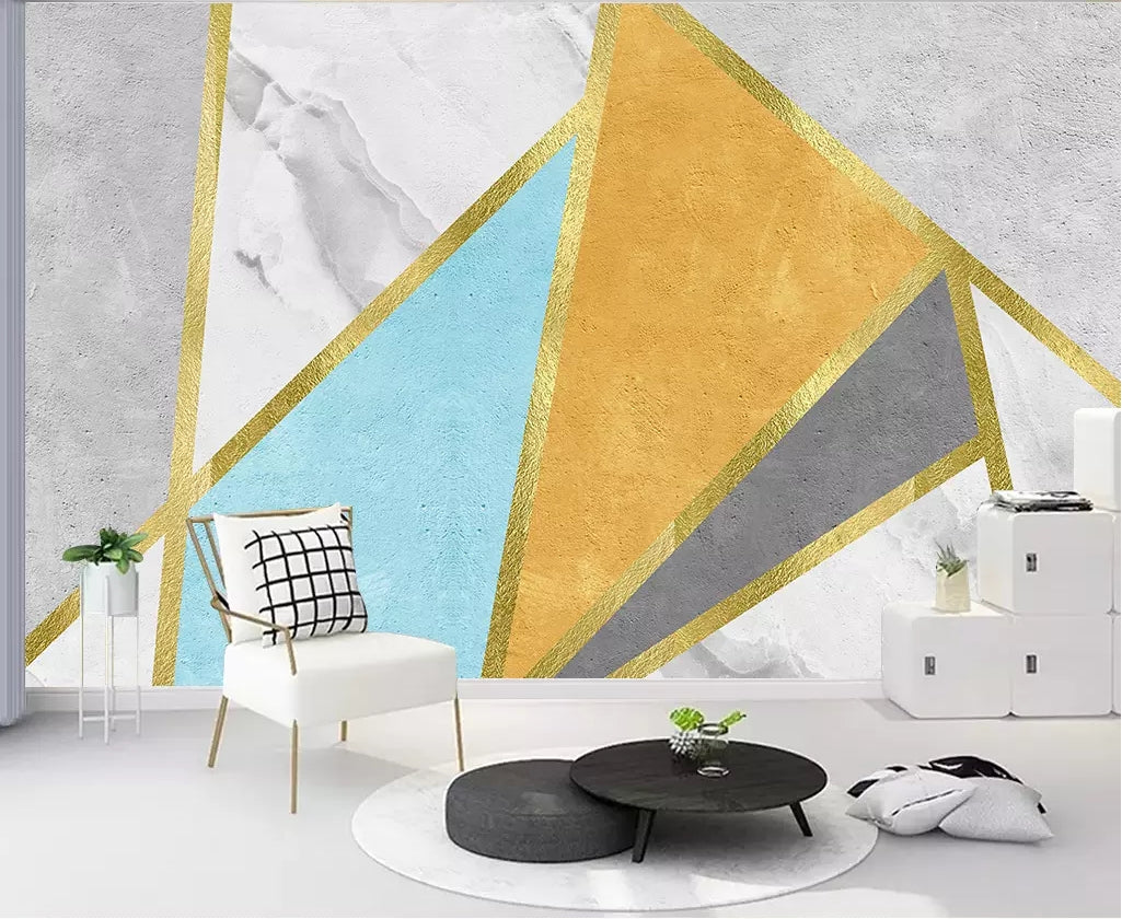 3D Colored Triangle WC31 Wall Murals Wallpaper AJ Wallpaper 2