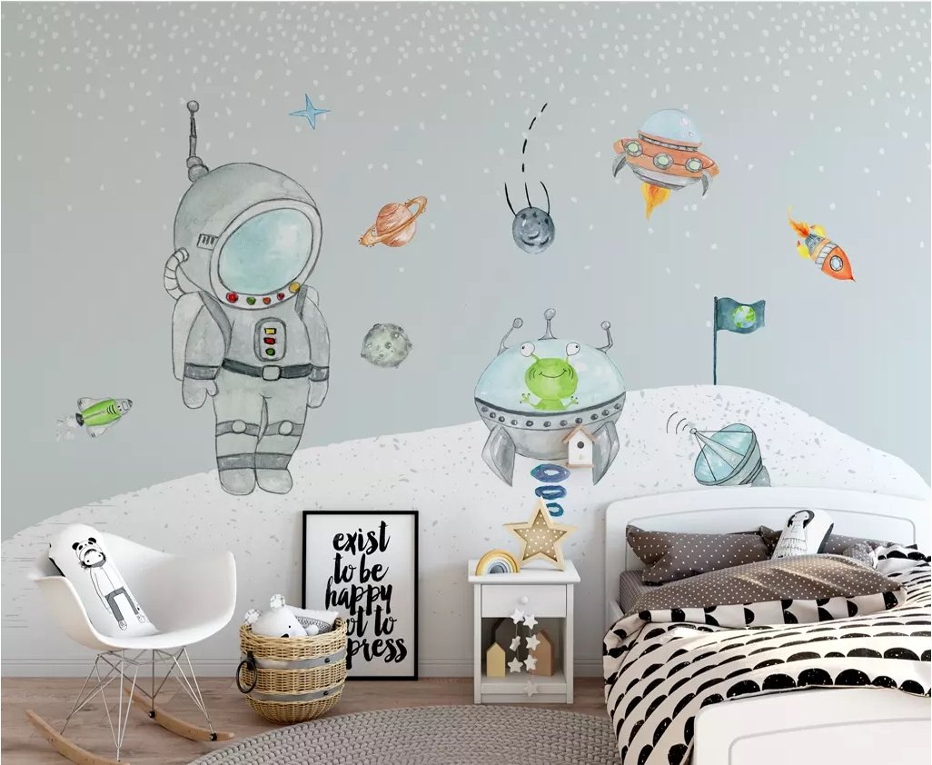 3D Astronaut WC22 Wall Murals Wallpaper AJ Wallpaper 2