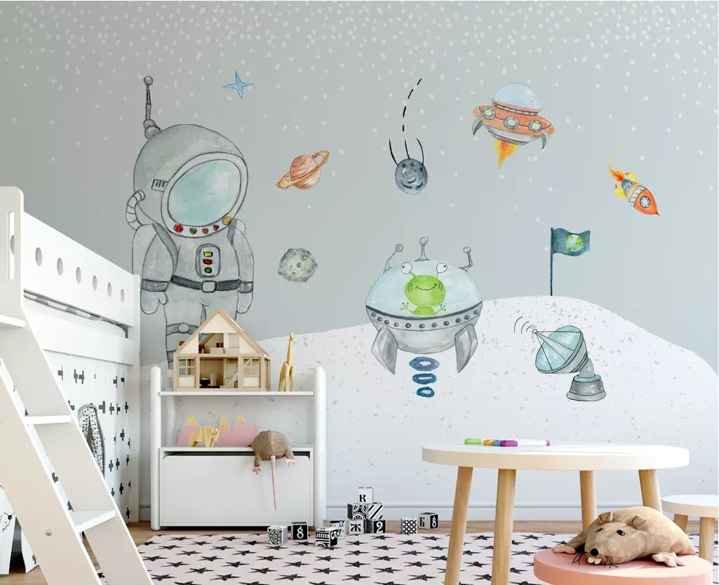 3D Astronaut WC22 Wall Murals