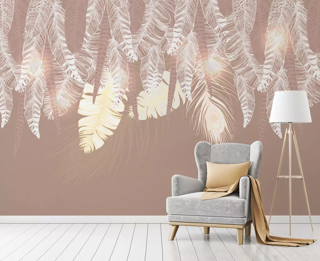 3D Graffiti Feather WG1260 Wall Murals