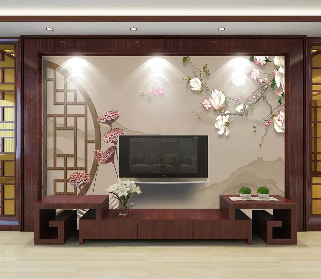 3D Flower Branches WC33 Wall Murals Wallpaper AJ Wallpaper 2