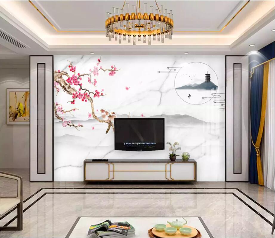 3D Red Plum WC85 Wall Murals Wallpaper AJ Wallpaper 2