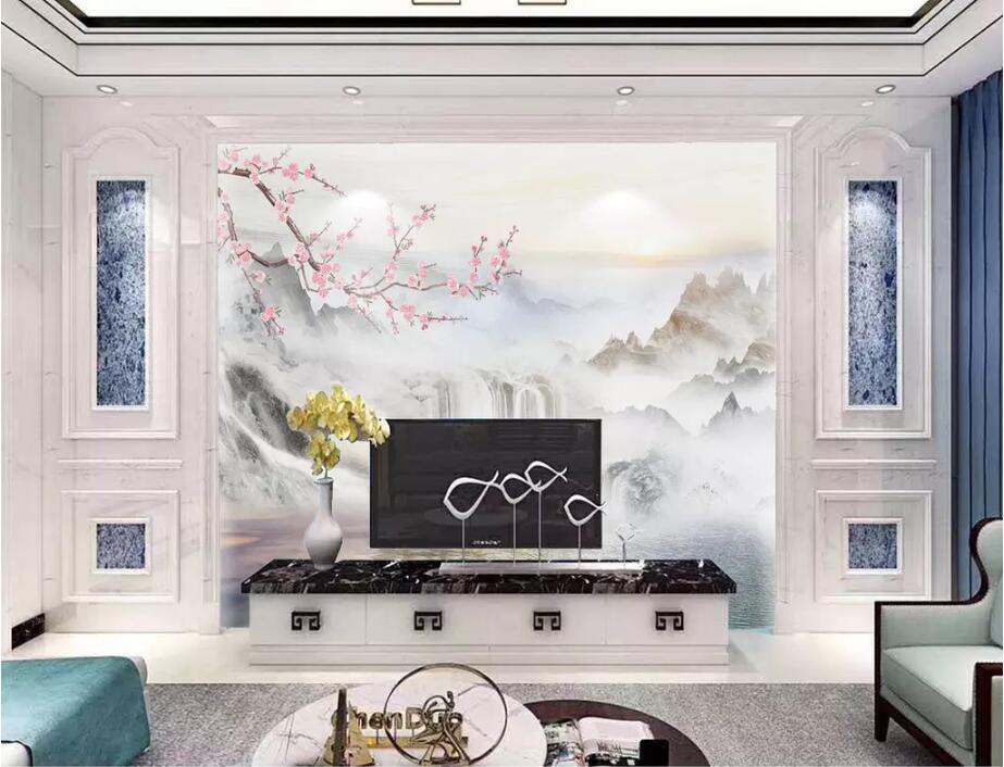 3D Flower Valley WC29 Wall Murals Wallpaper AJ Wallpaper 2