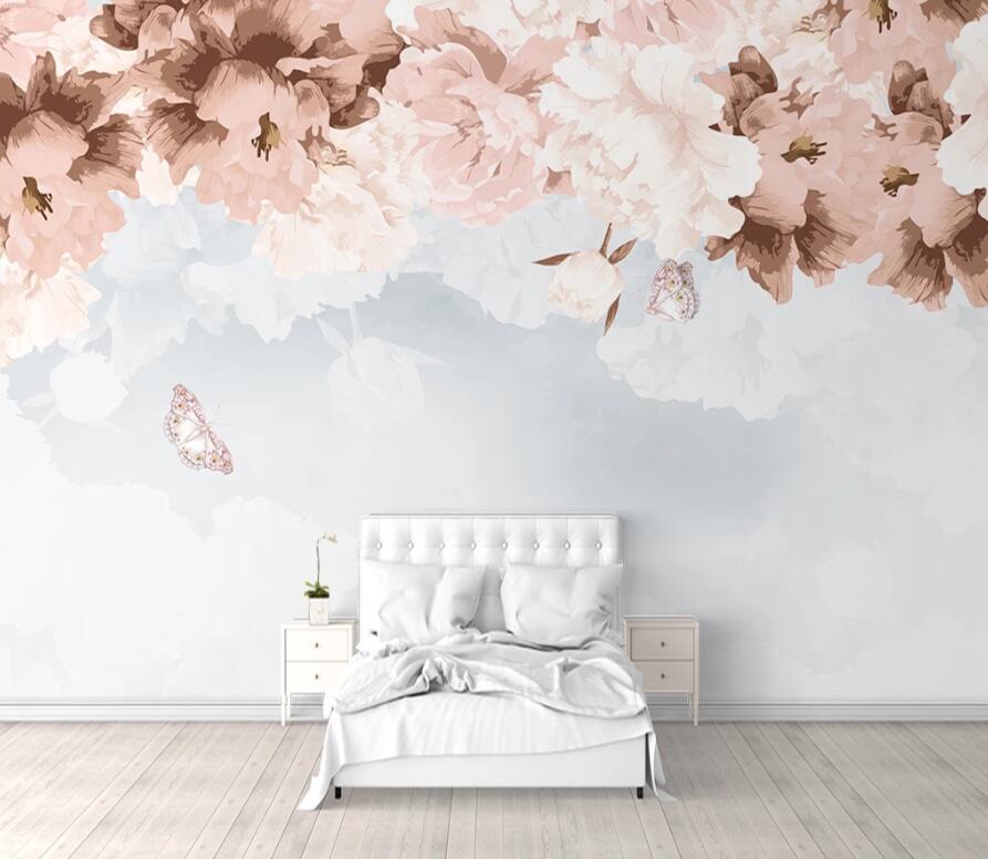 3D Colored Flowers WC51 Wall Murals Wallpaper AJ Wallpaper 2