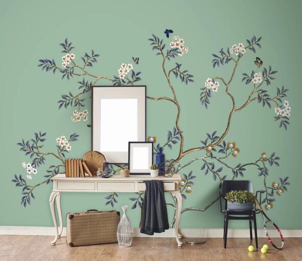 3D Branch Plum 016 Wall Murals Wallpaper AJ Wallpaper 2
