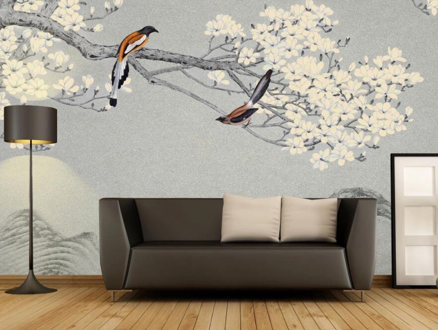 3D Branch Flower 178 Wall Murals Wallpaper AJ Wallpaper 2