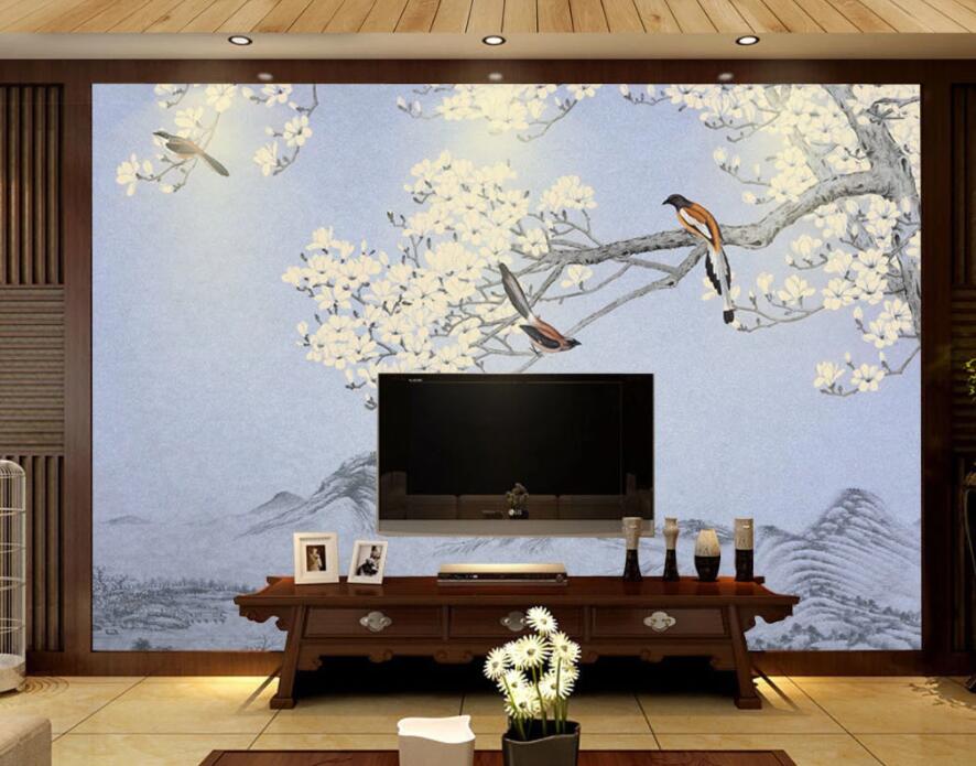 3D Branch Flower 178 Wall Murals Wallpaper AJ Wallpaper 2