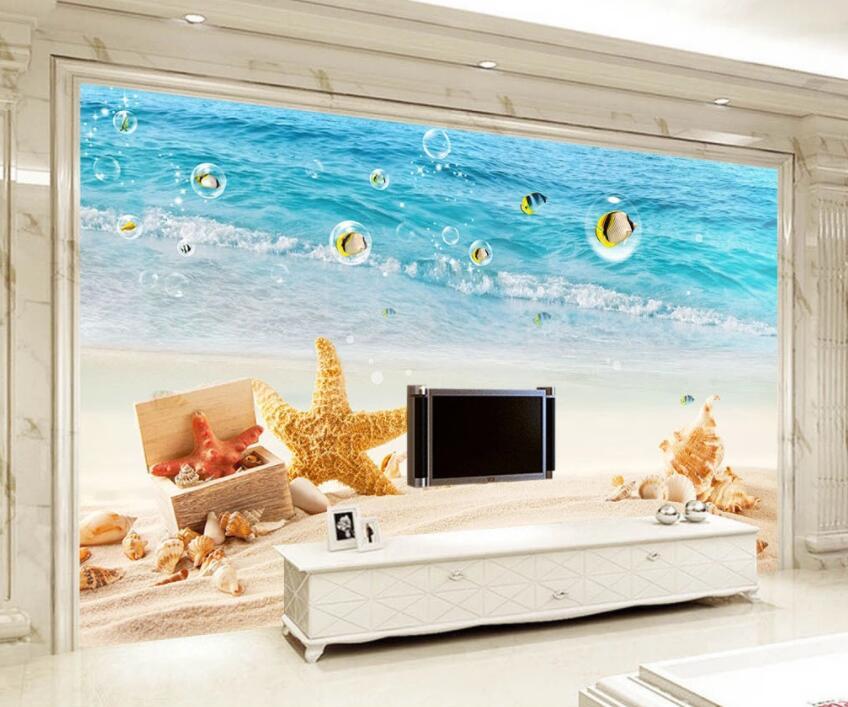 3D Beach Shell 064 Wall Murals Wallpaper AJ Wallpaper 2