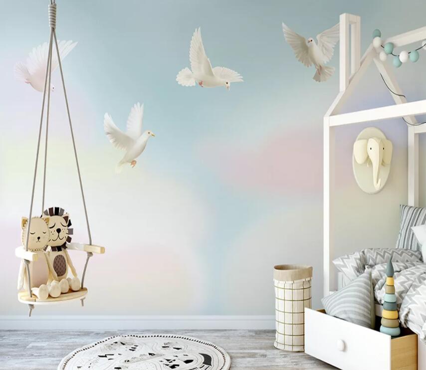 3D Flying Bird WC46 Wall Murals Wallpaper AJ Wallpaper 2