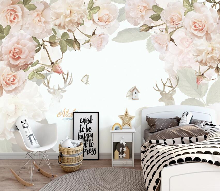 3D Rose Antler WG927 Wall Murals