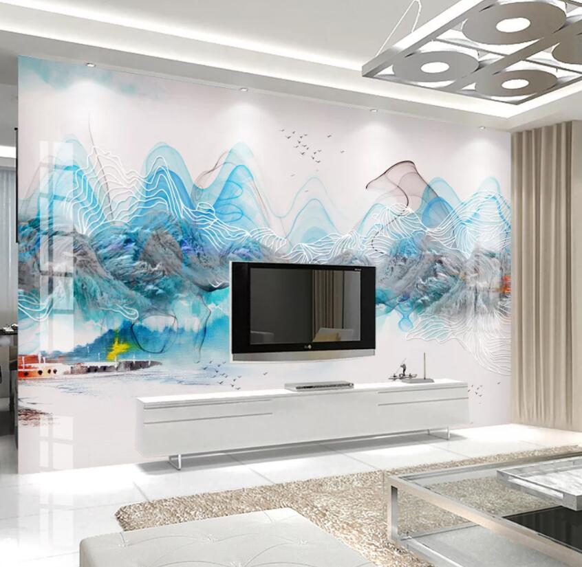 3D Color Wave 630 Wall Murals Wallpaper AJ Wallpaper 2