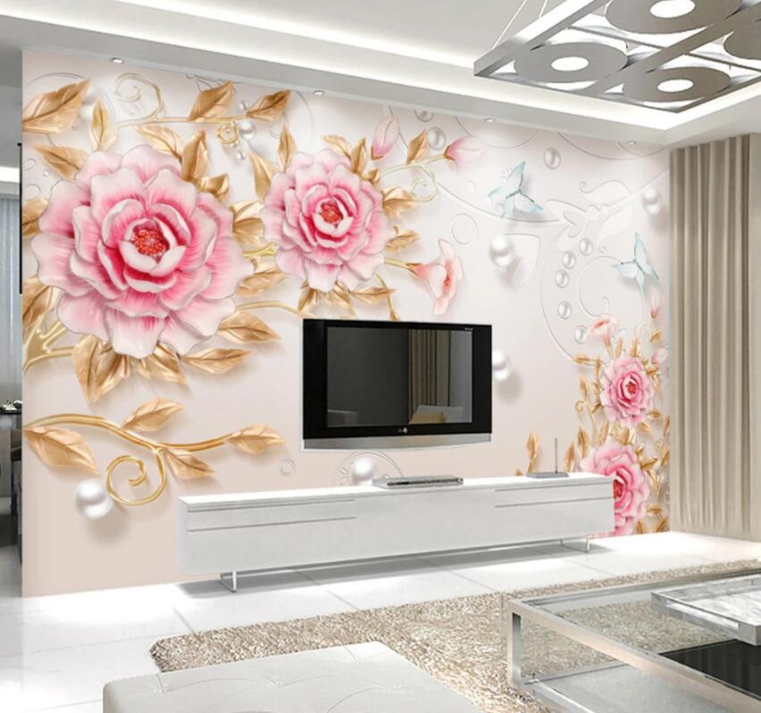 3D Pink Petals 619 Wall Murals Wallpaper AJ Wallpaper 2
