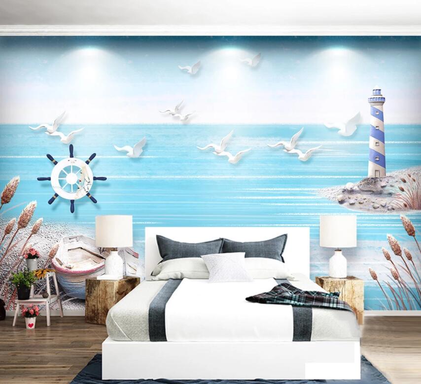 3D Sea Beach 447 Wall Murals Wallpaper AJ Wallpaper 2