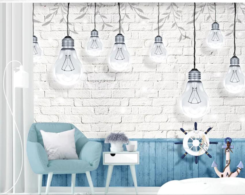 3D White Light Bulb 440 Wall Murals Wallpaper AJ Wallpaper 2
