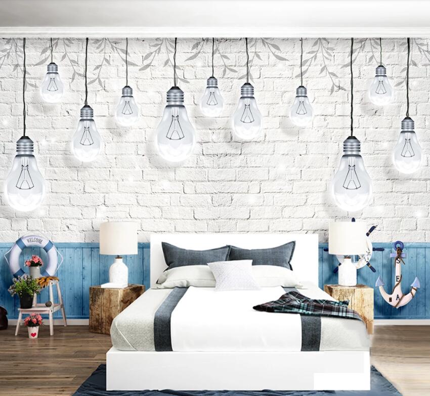 3D White Light Bulb 440 Wall Murals Wallpaper AJ Wallpaper 2