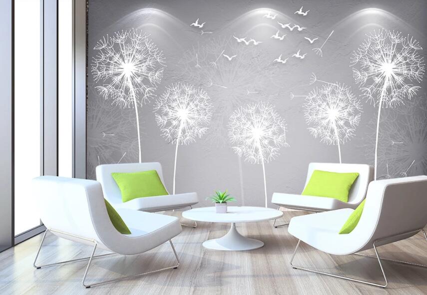 3D Dandelion 330 Wall Murals Wallpaper AJ Wallpaper 2