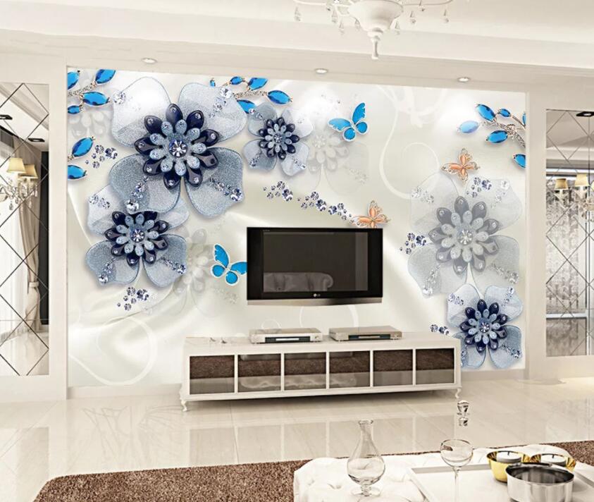 3D Diamond Flower 193 Wall Murals Wallpaper AJ Wallpaper 2
