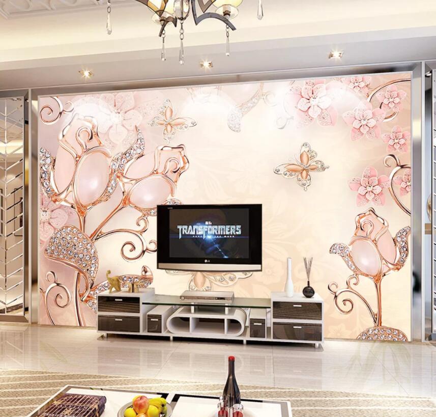 3D Diamond Flower 192 Wall Murals Wallpaper AJ Wallpaper 2