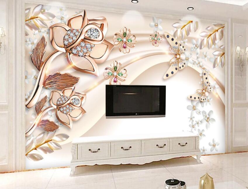 3D Diamond Flower 190 Wall Murals Wallpaper AJ Wallpaper 2