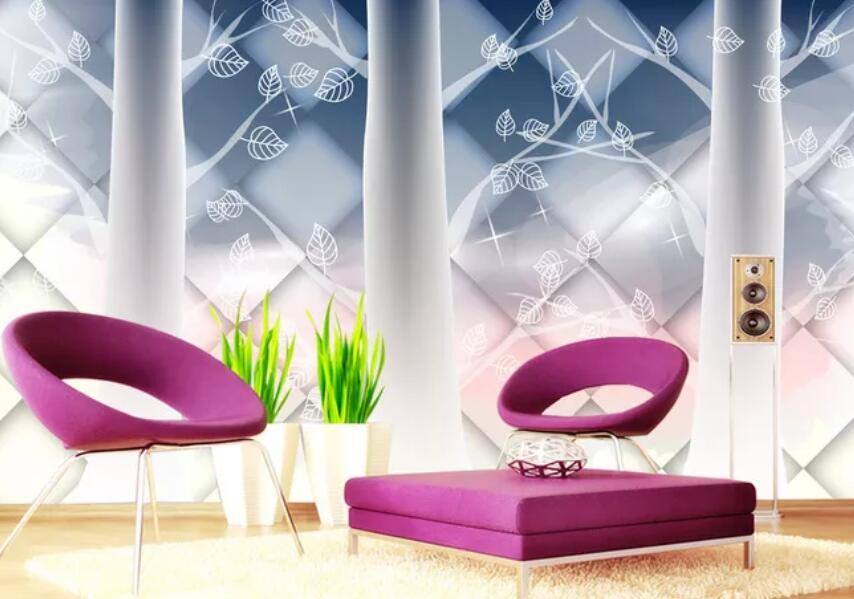 3D Transparent Leaves 884 Wall Murals Wallpaper AJ Wallpaper 2