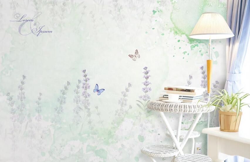 3D Small Flower Butterfly 638 Wall Murals Wallpaper AJ Wallpaper 2