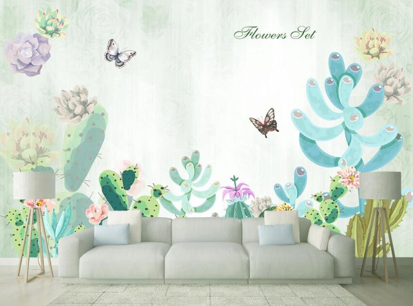 3D Color Plant 626 Wall Murals Wallpaper AJ Wallpaper 2