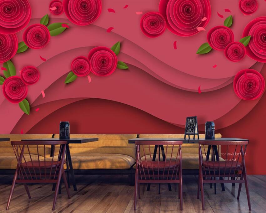 3D Red Rose 570 Wall Murals Wallpaper AJ Wallpaper 2