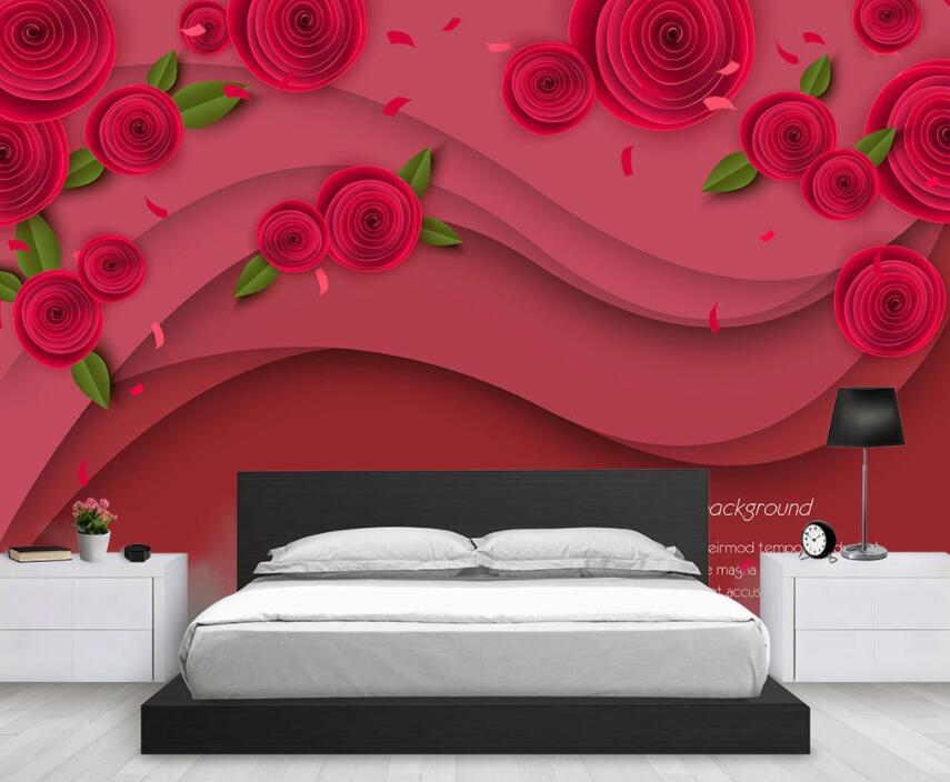 3D Red Rose 570 Wall Murals Wallpaper AJ Wallpaper 2