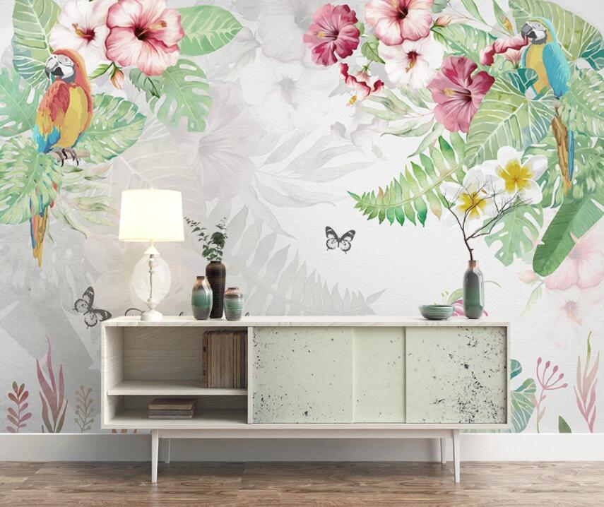 3D Birds And Flowers 554 Wall Murals Wallpaper AJ Wallpaper 2