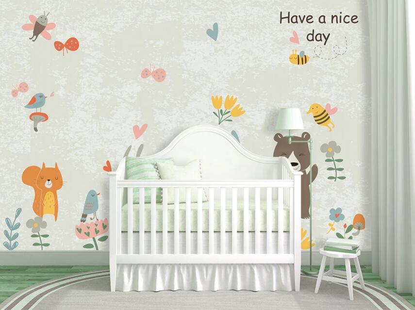3D Cute Animal 548 Wall Murals Wallpaper AJ Wallpaper 2