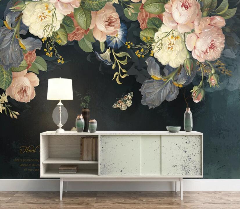 3D Colored Rose 533 Wall Murals Wallpaper AJ Wallpaper 2