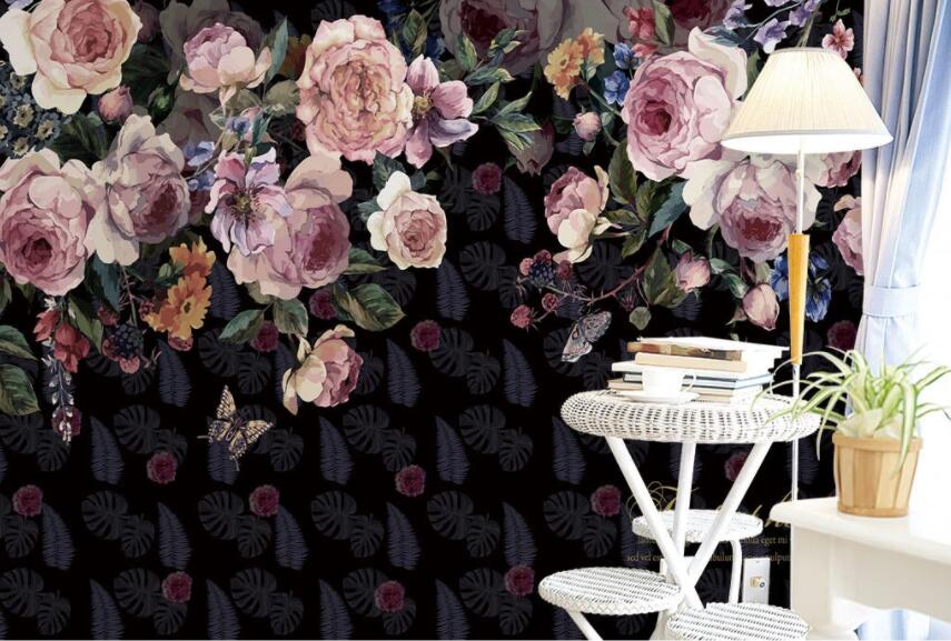 3D Pink Rose 508 Wall Murals Wallpaper AJ Wallpaper 2