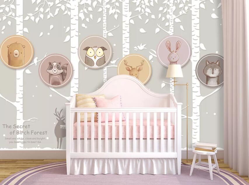 3D Forest Animals 458 Wall Murals Wallpaper AJ Wallpaper 2