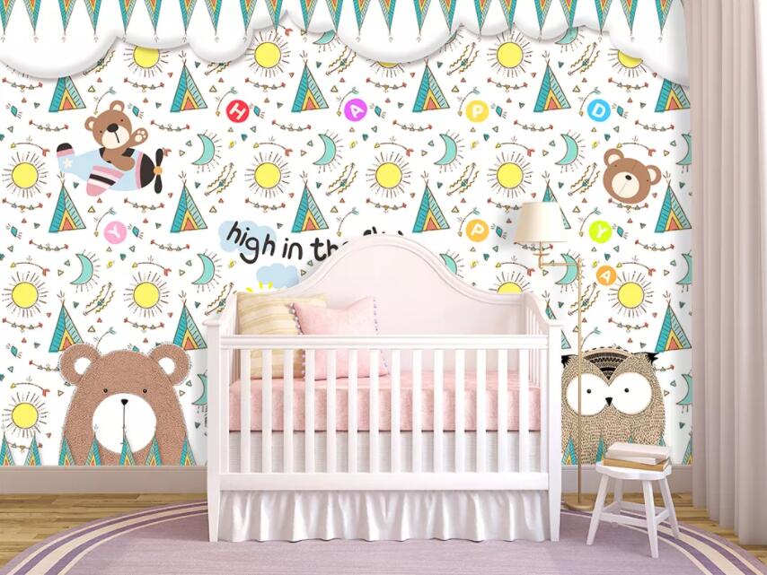 3D Sun Triangle 455 Wall Murals Wallpaper AJ Wallpaper 2