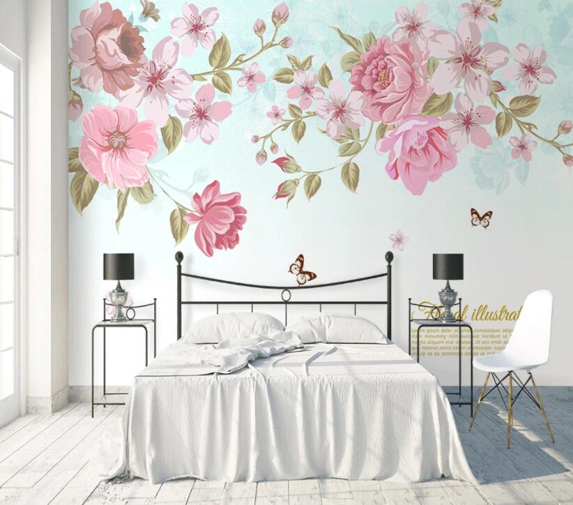 3D Pink Petals 444 Wall Murals Wallpaper AJ Wallpaper 2