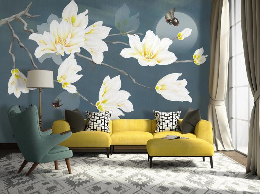 3D Branch Flower 506 Wall Murals Wallpaper AJ Wallpaper 2
