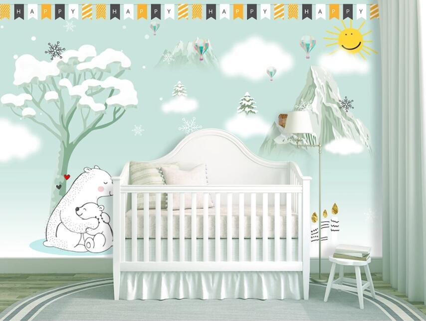 3D Polar Bear 456 Wall Murals Wallpaper AJ Wallpaper 2