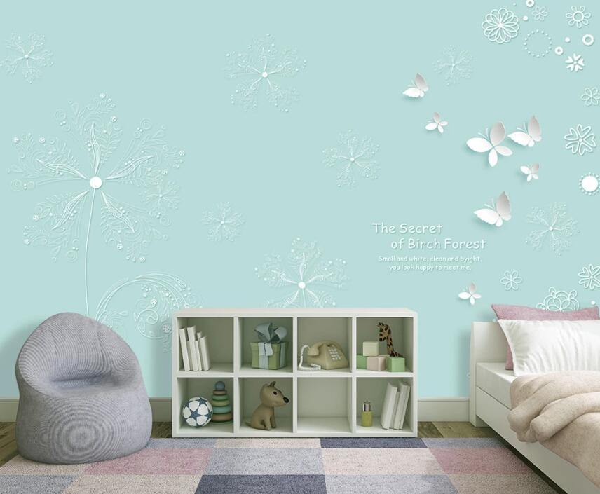 3D White Butterfly 459 Wall Murals Wallpaper AJ Wallpaper 2