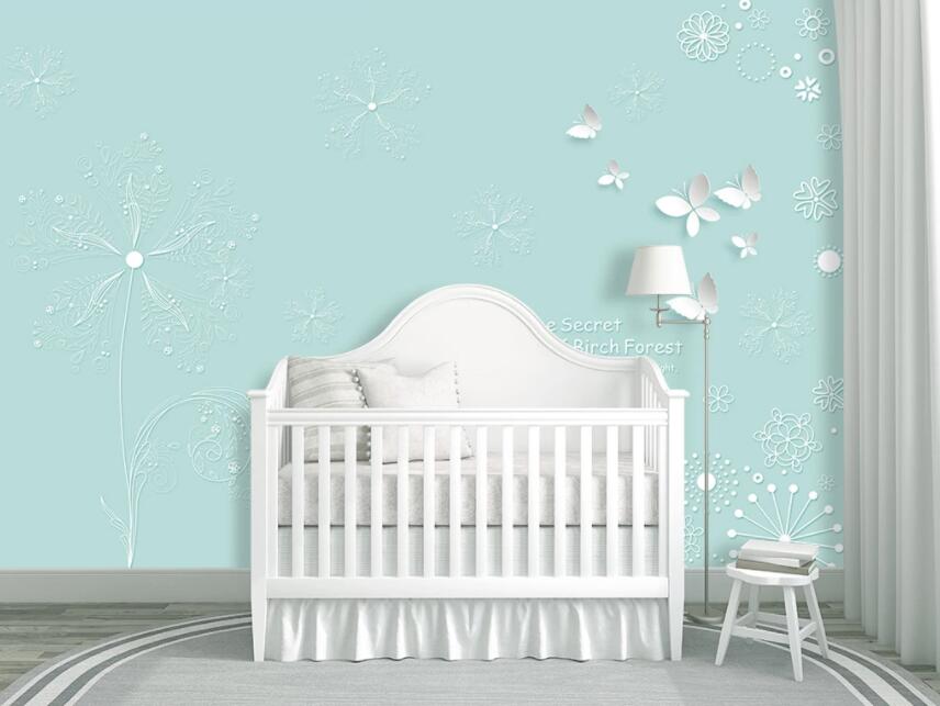 3D White Butterfly 459 Wall Murals Wallpaper AJ Wallpaper 2