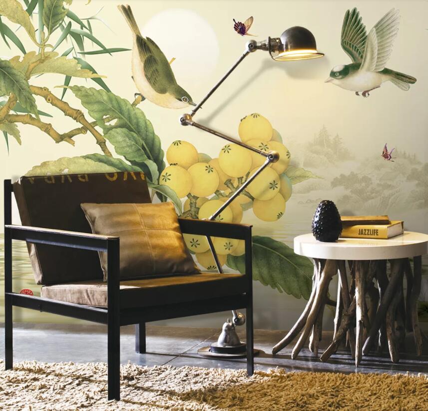 3D Green Leaf 437 Wall Murals Wallpaper AJ Wallpaper 2