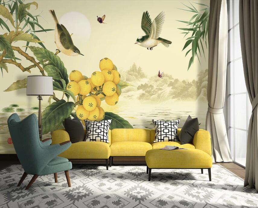 3D Green Leaf 437 Wall Murals Wallpaper AJ Wallpaper 2