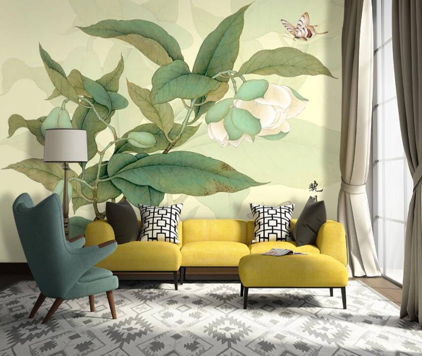 3D Green Leaf 436 Wall Murals Wallpaper AJ Wallpaper 2