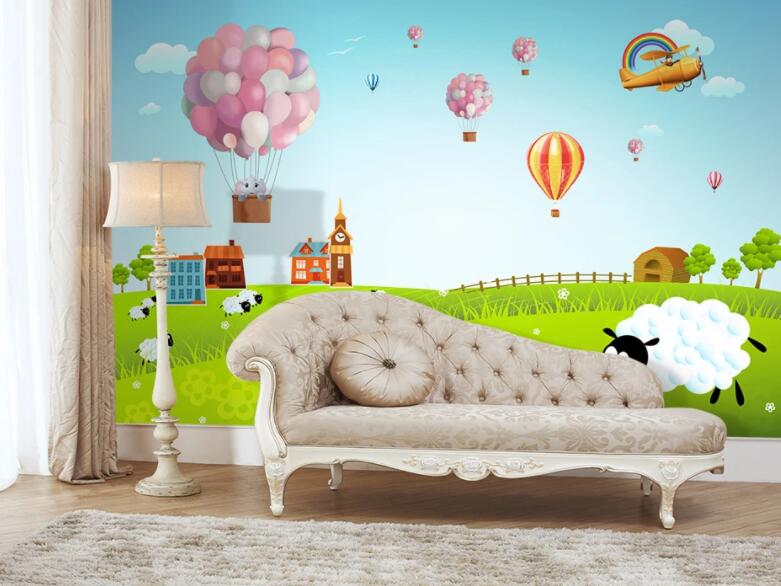3D Hot Air Balloon 434 Wall Murals Wallpaper AJ Wallpaper 2