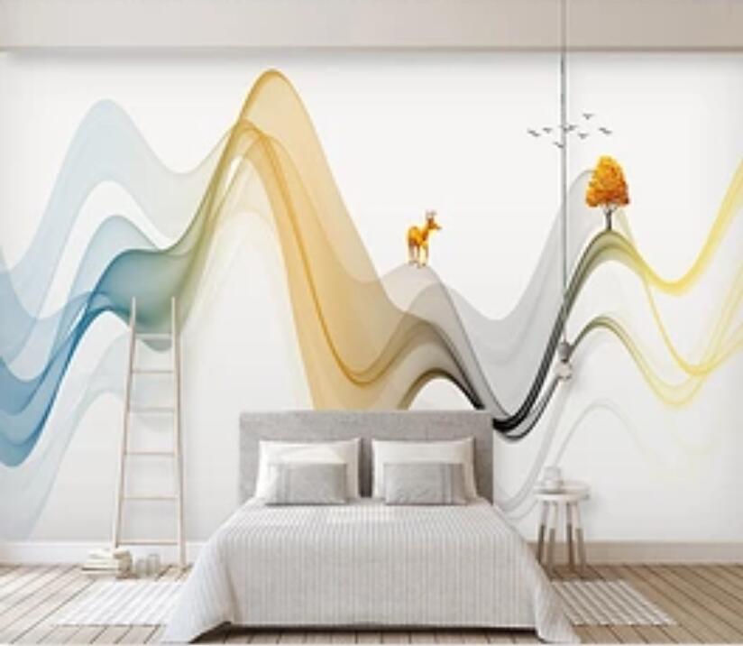 3D Golden Fawn WG1286 Wall Murals