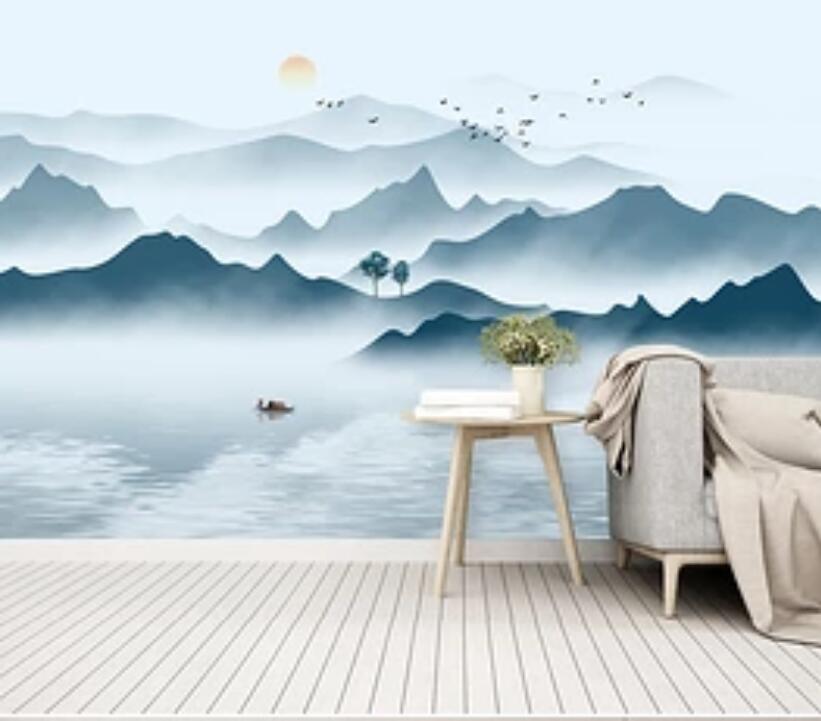 3D Forest Fishing WG1280 Wall Murals