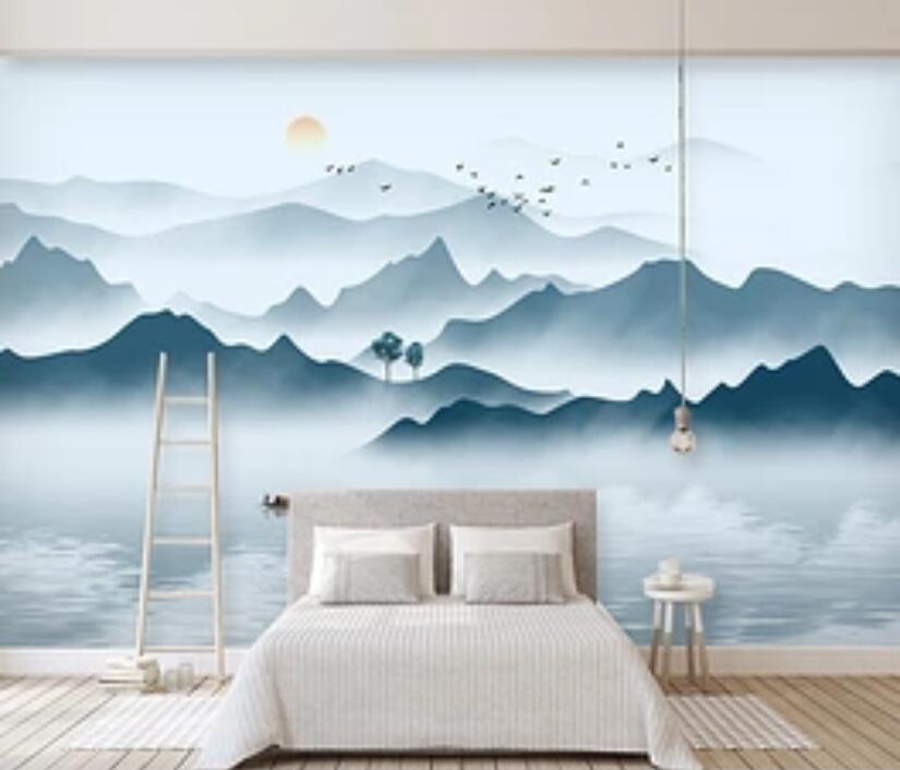 3D Mountain River WC57 Wall Murals Wallpaper AJ Wallpaper 2