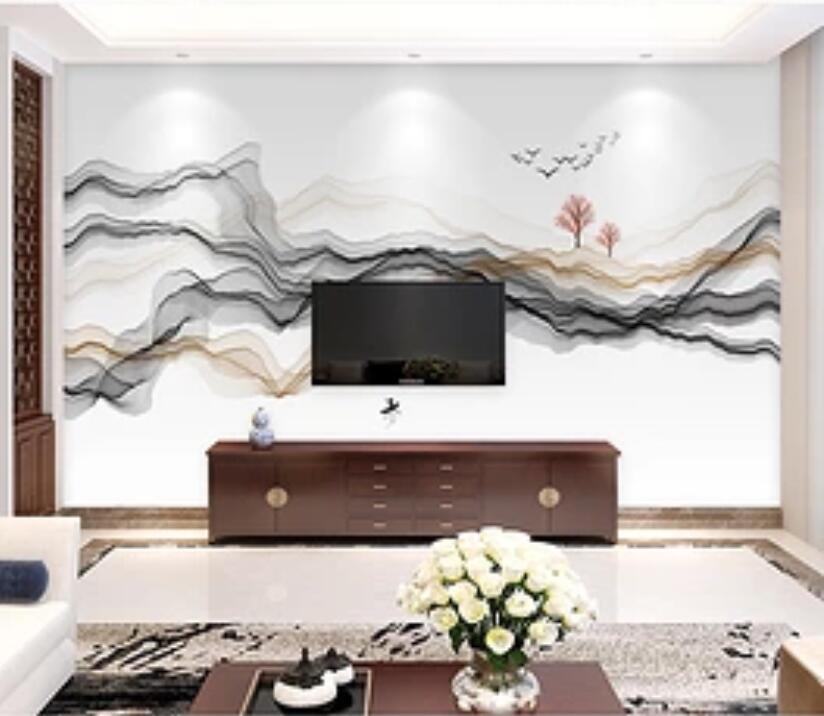3D Abstract Bending WG828 Wall Murals