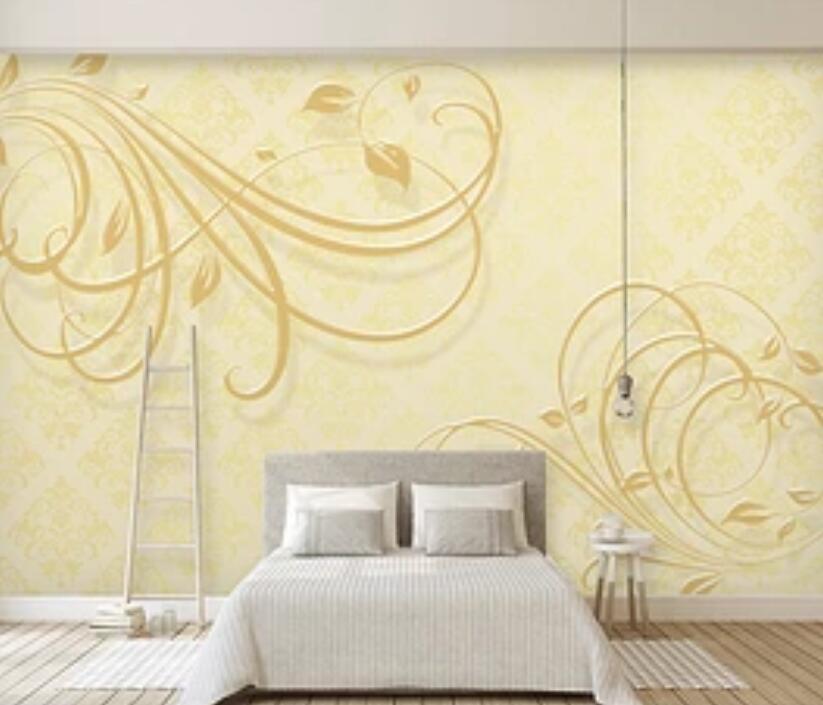 3D Golden Pattern 271 Wall Murals Wallpaper AJ Wallpaper 2