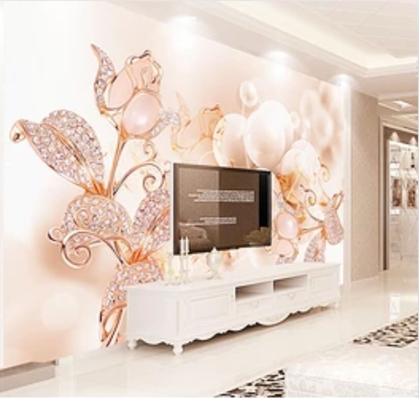3D Diamond Flower 202 Wall Murals Wallpaper AJ Wallpaper 2